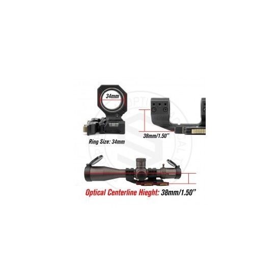 34mm Quick-Detach Scope Mount 1.50in | USEEIN