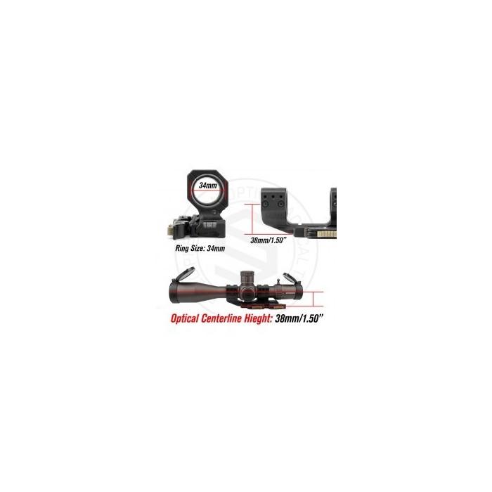34mm Quick-Detach Scope Mount 1.50in | USEEIN