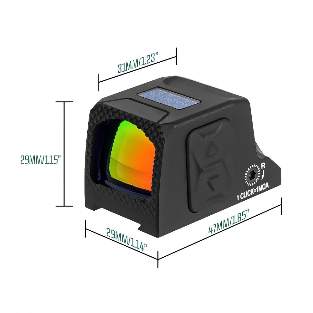 1×24 Solar Enclosed Red Dot – ACRO, IPX7 | USEEIN